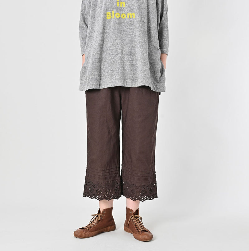 45R Cotton Linen Dungaree Chambray Cutwork Pettipants