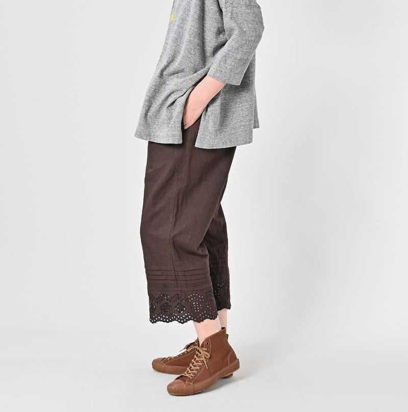 45R Cotton Linen Dungaree Chambray Cutwork Pettipants