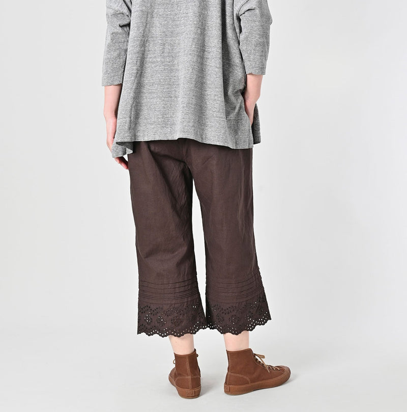 45R Cotton Linen Dungaree Chambray Cutwork Pettipants