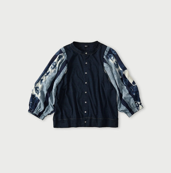 45R Indigo Bandana Cardigan