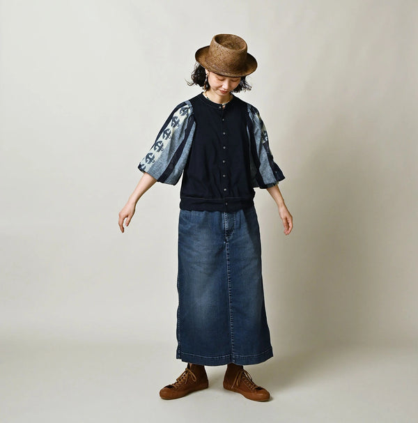45R Indigo Bandana Cardigan