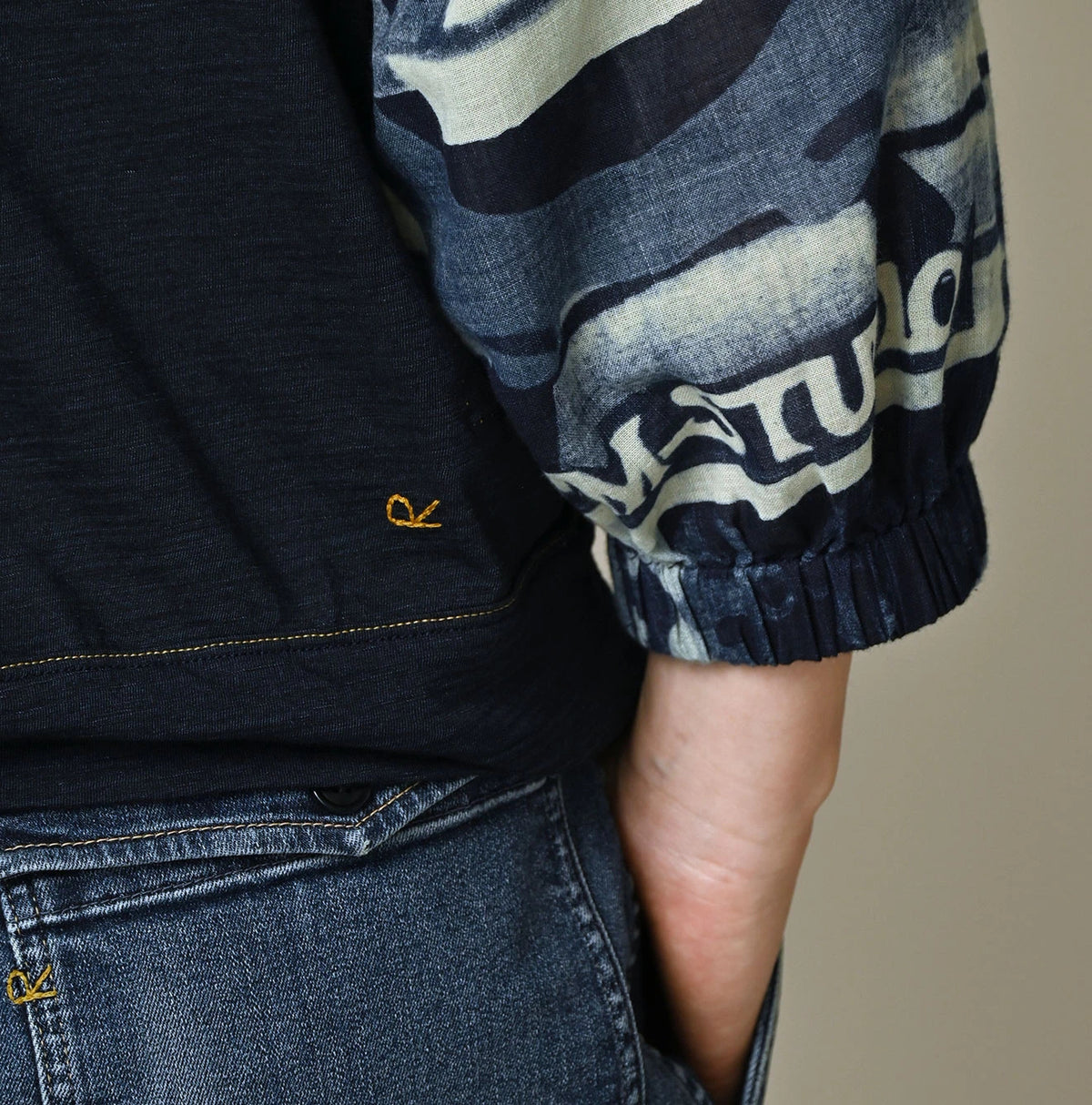 45R Indigo Bandana Cardigan