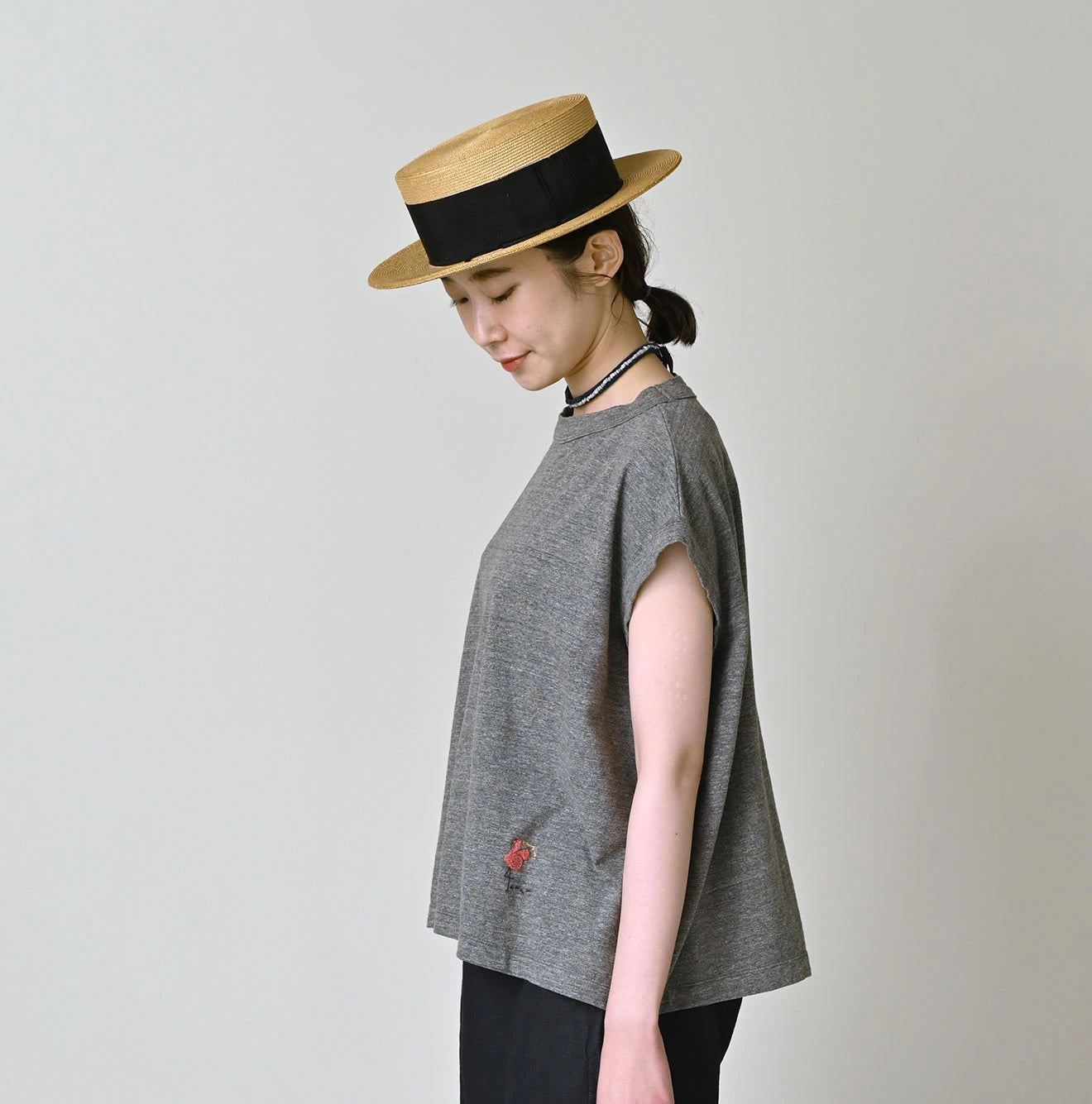 Flamingway Embroidery M-Camisole (Top-Dyed) | 45R Official Online