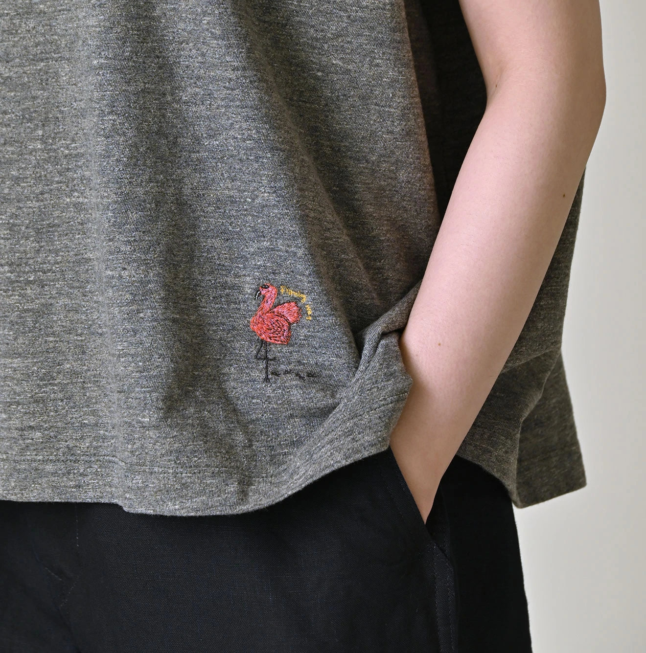 Flamingway Embroidery M-Camisole (Top-Dyed) | 45R Official Online