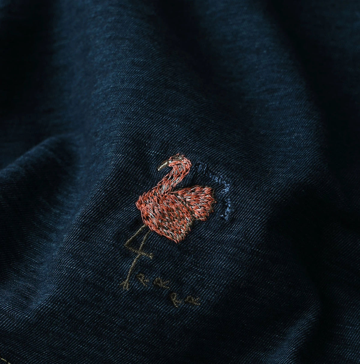 45R Indigo Flamingway Embroidery M-Camisole