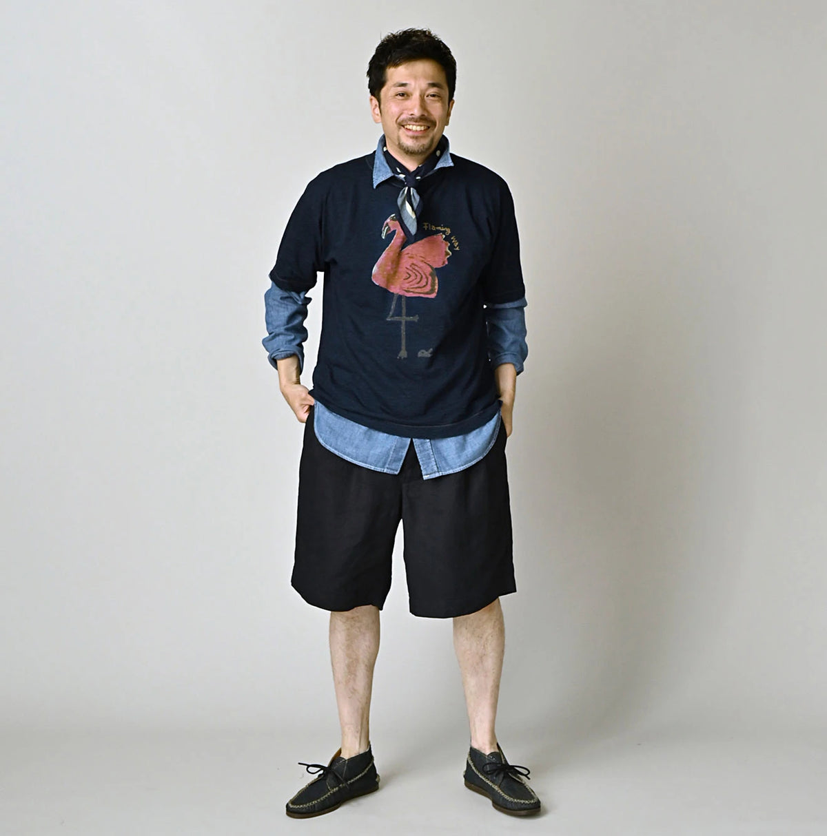 45R Indigo Bettouch Flamingway 908 45 Star T-Shirt