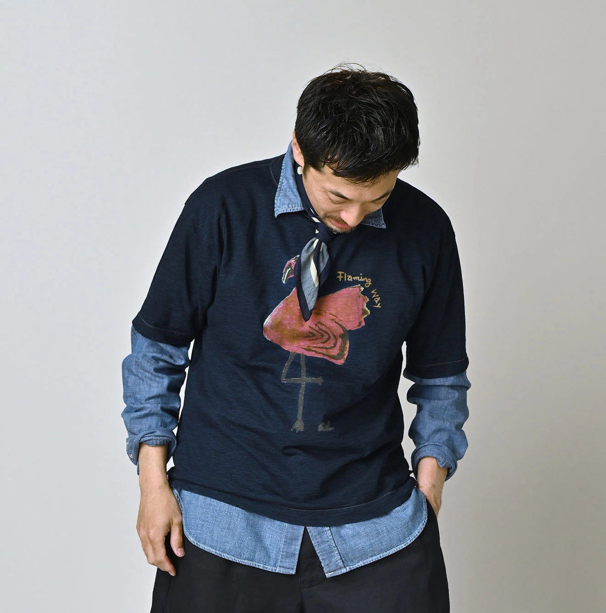 45R Indigo Bettouch Flamingway 908 45 Star T-Shirt