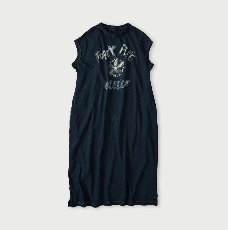 45R Indigo Hippie Flower College M-Dress - Image 1
