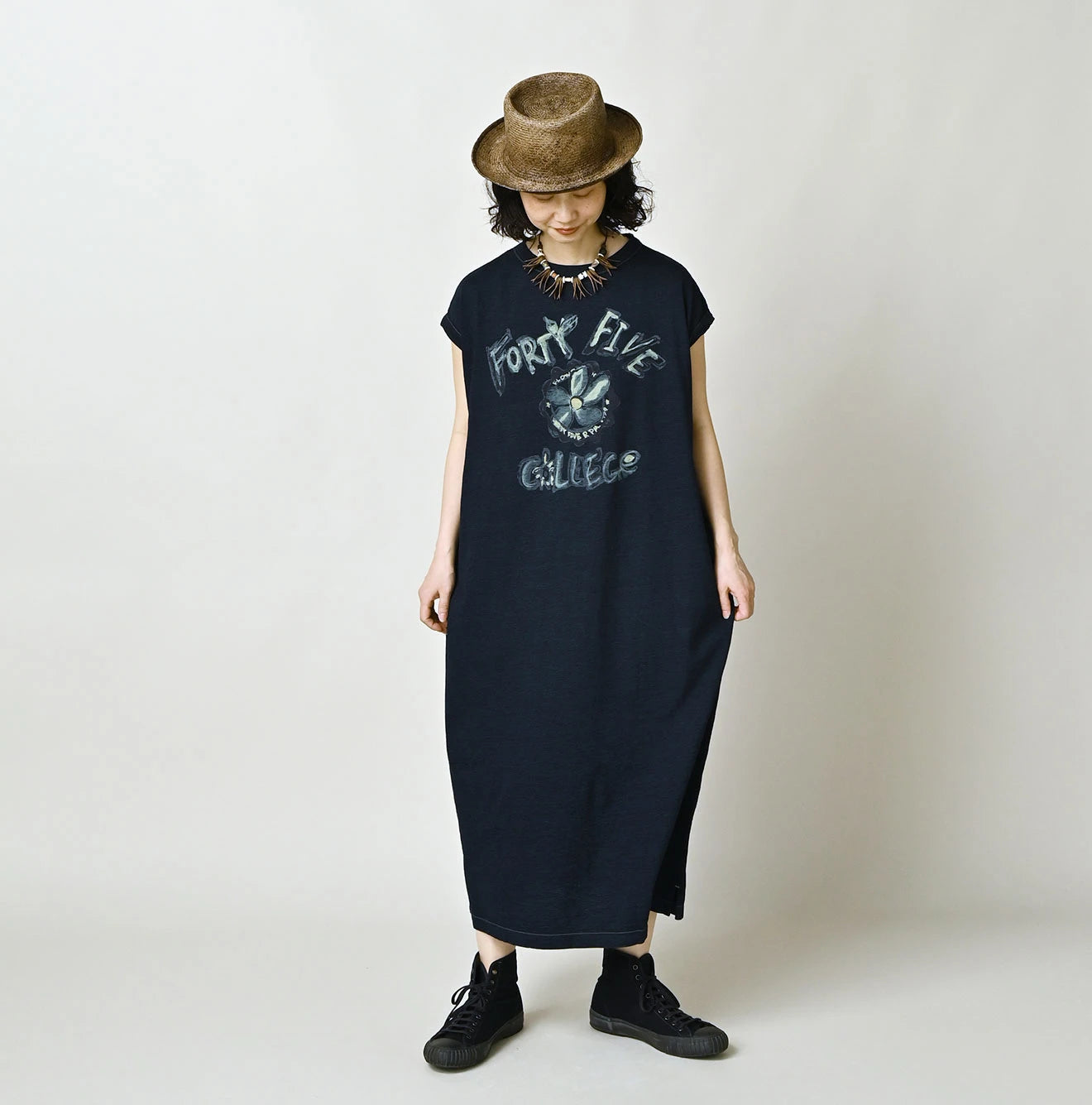 45R Indigo Hippie Flower College M-Dress - Image 2
