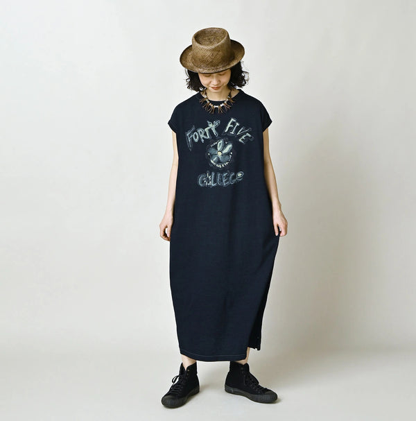 45R Indigo Hippie Flower College M-Dress