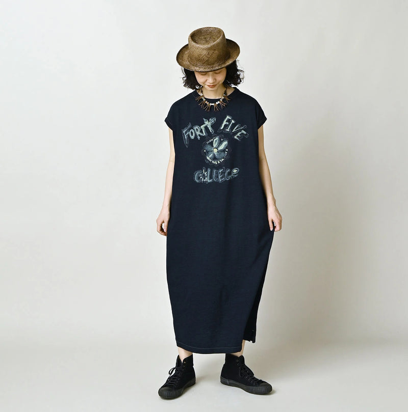 45R Indigo Hippie Flower College M-Dress - Image 2