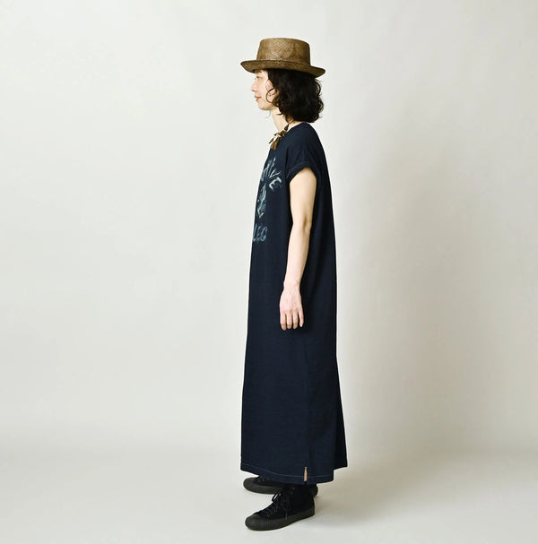 45R Indigo Hippie Flower College M-Dress