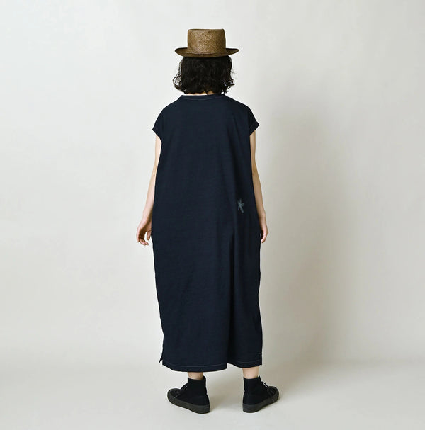 45R Indigo Hippie Flower College M-Dress