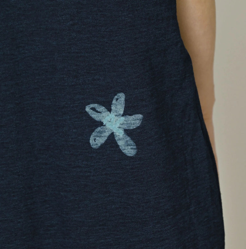 45R Indigo Hippie Flower College M-Dress - Image 11