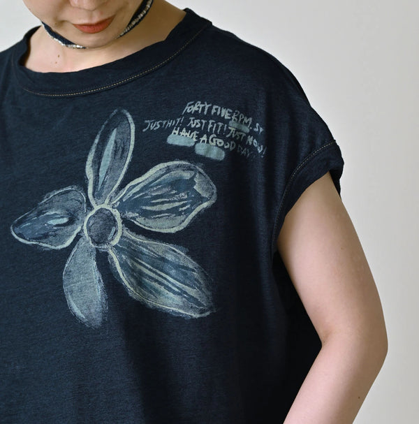 45R Indigo Hippie Flower M-Camisole