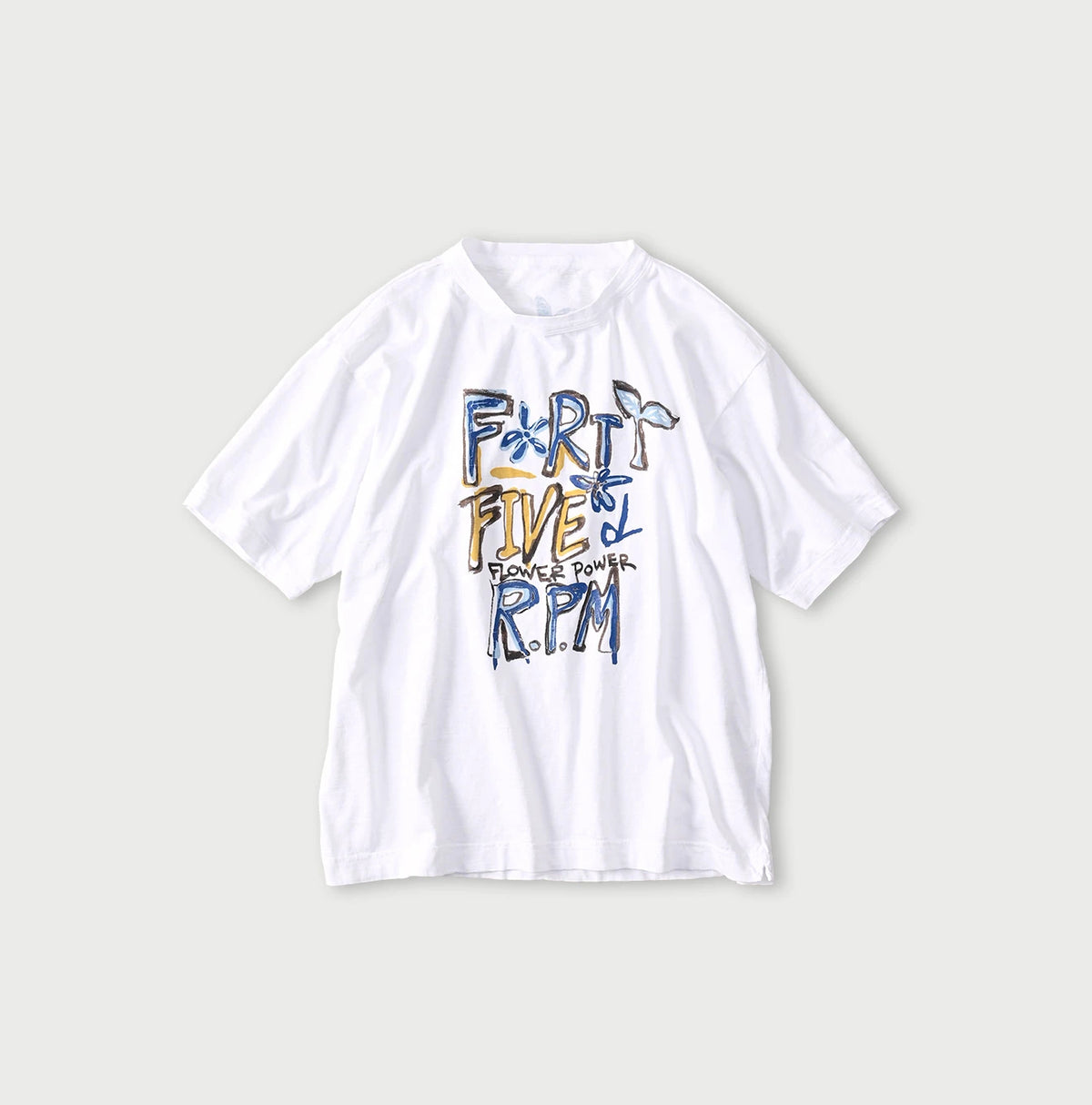 45R Ocean 908 Hippie Flower Logo T-shirt