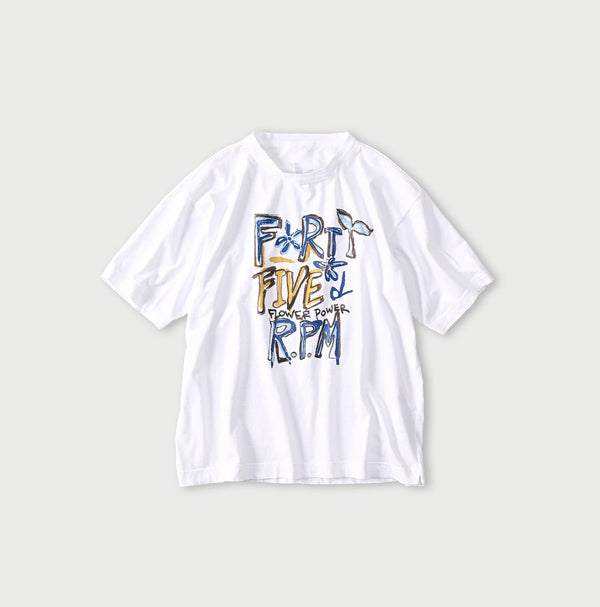 45R Ocean 908 Hippie Flower Logo T-shirt