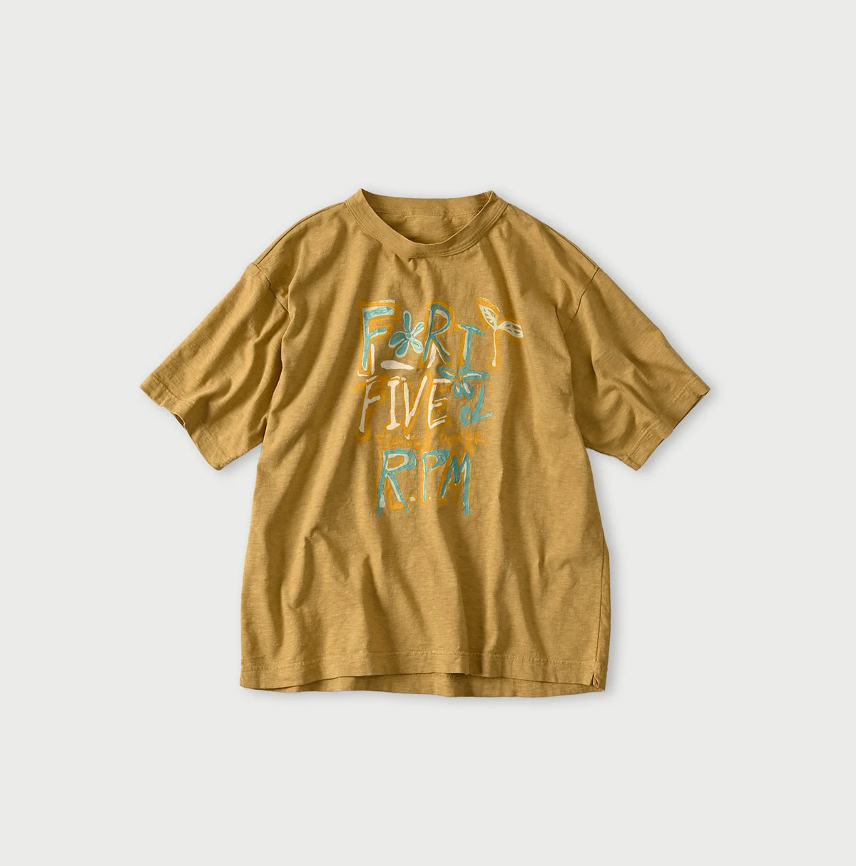 45R Ocean 908 Hippie Flower Logo T-shirt