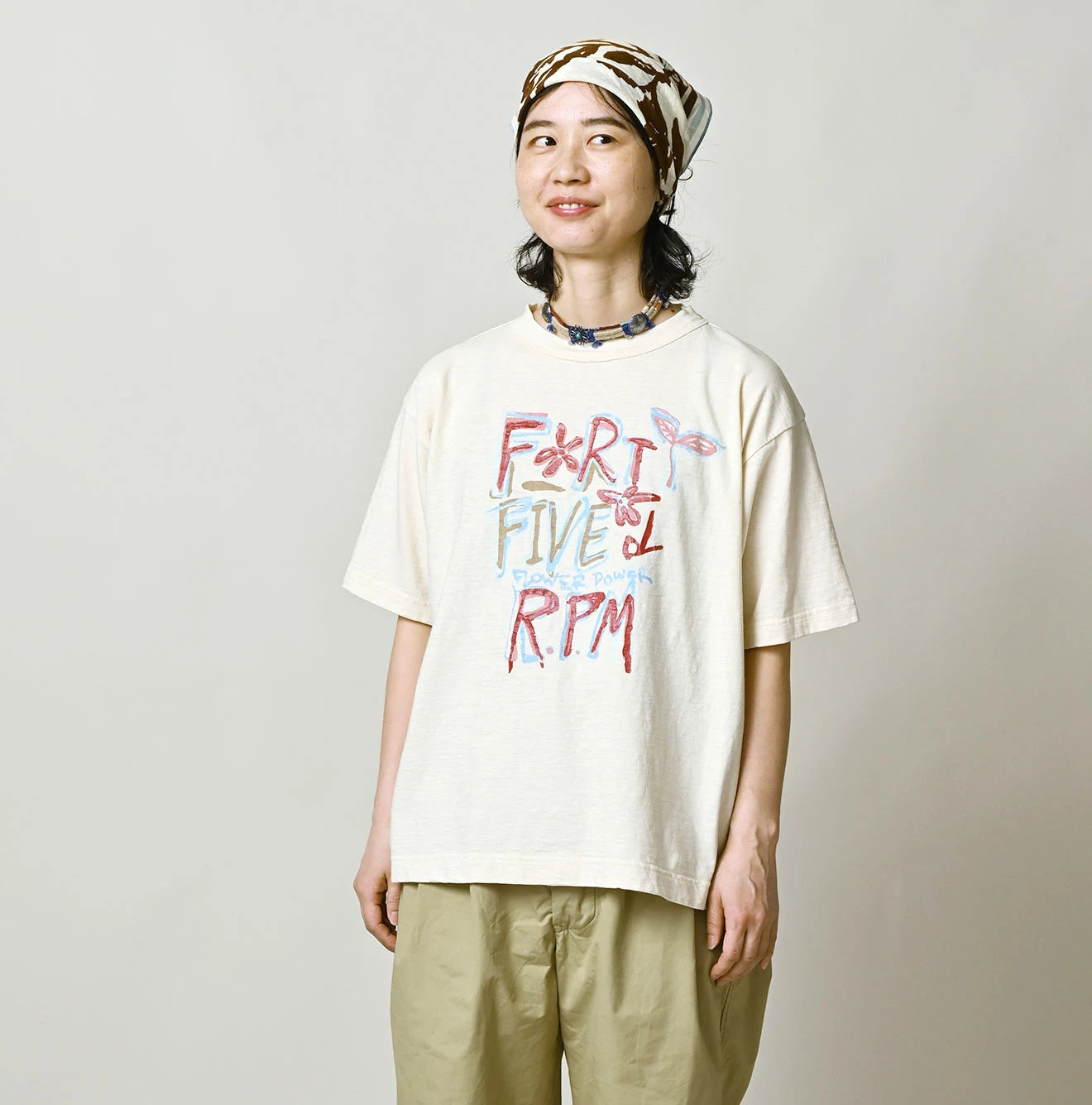 45R Ocean 908 Hippie Flower Logo T-shirt - Image 6