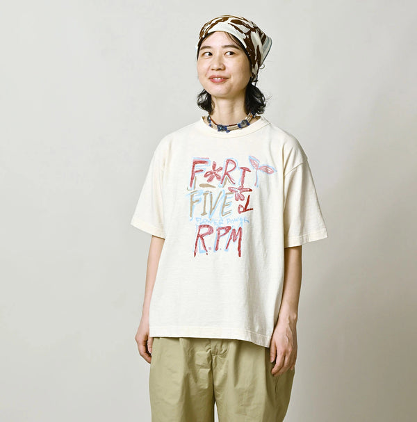 45R Ocean 908 Hippie Flower Logo T-shirt