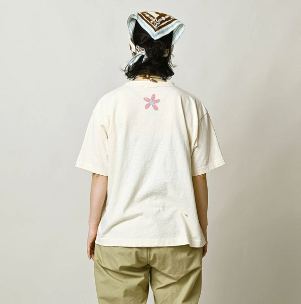 45R Ocean 908 Hippie Flower Logo T-shirt