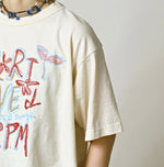 45R Ocean 908 Hippie Flower Logo T-shirt
