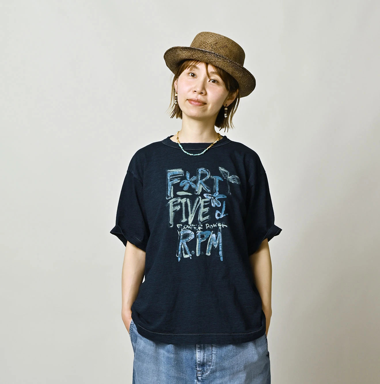 Indigo Ocean 908 Hippie Flower Logo T-shirt | 45R Official Online