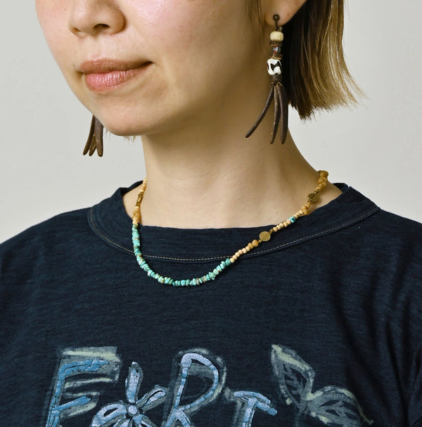 45R Indigo Ocean 908 Hippie Flower Logo T-shirt
