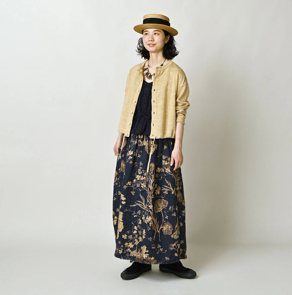 45R Linen Super Gauze Square Cardigan