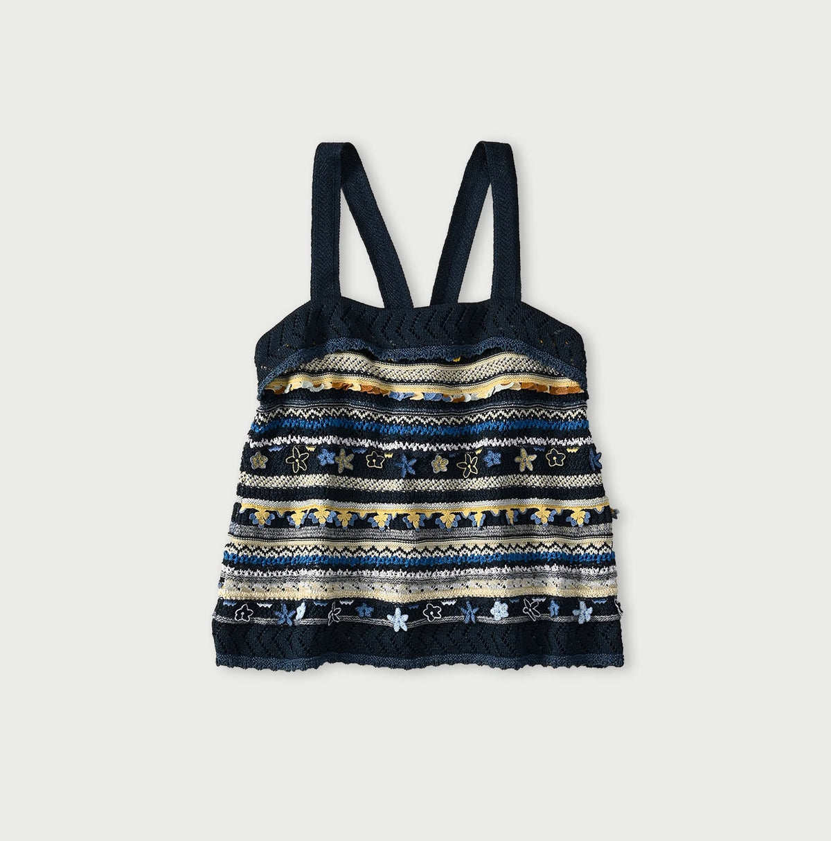 45R Indigo Lei Lei Jacquard Camisole