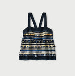 45R Indigo Lei Lei Jacquard Camisole