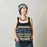 45R Indigo Lei Lei Jacquard Camisole