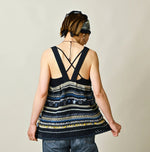 45R Indigo Lei Lei Jacquard Camisole