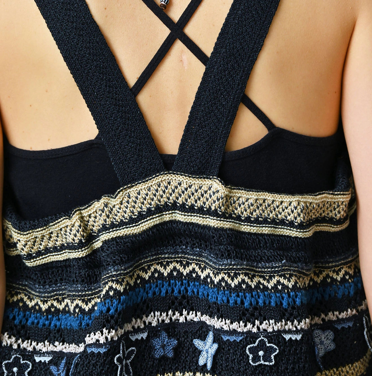 45R Indigo Lei Lei Jacquard Camisole