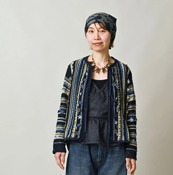 45R Indigo Lei Lei Jacquard Bolero