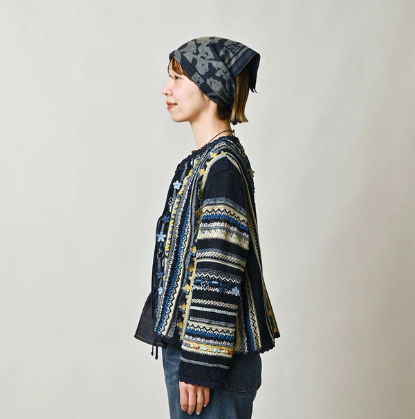 45R Indigo Lei Lei Jacquard Bolero
