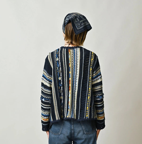45R Indigo Lei Lei Jacquard Bolero