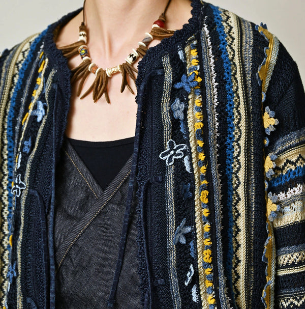 45R Indigo Lei Lei Jacquard Bolero