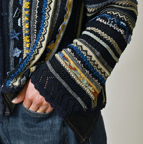 45R Indigo Lei Lei Jacquard Bolero