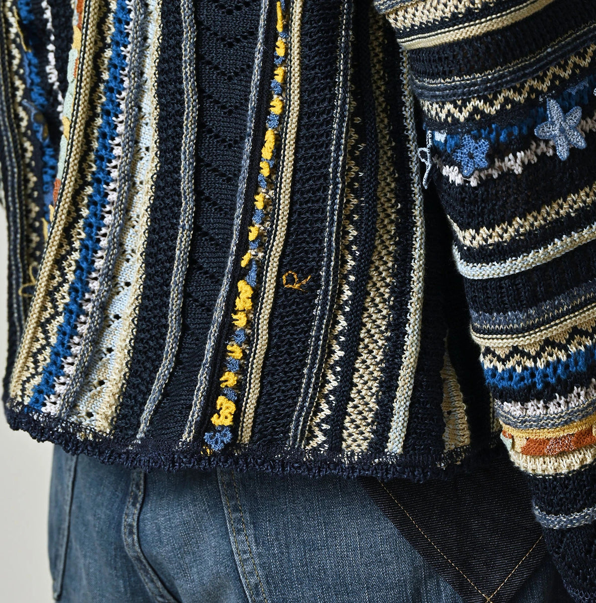 45R Indigo Lei Lei Jacquard Bolero