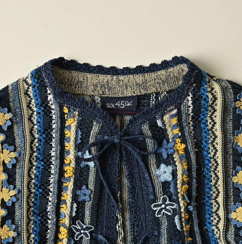 45R Indigo Lei Lei Jacquard Bolero - Image 14
