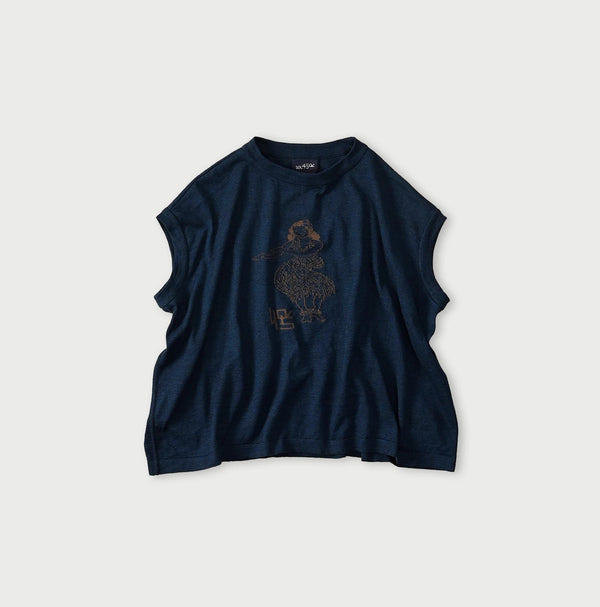 45R Indigo Hula Girl Jacquard M-Camisole
