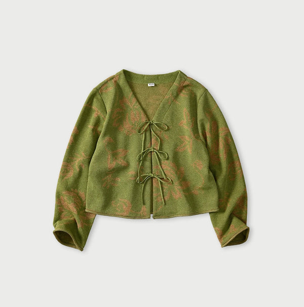 45R Lei Aloha Jacquard Cardigan