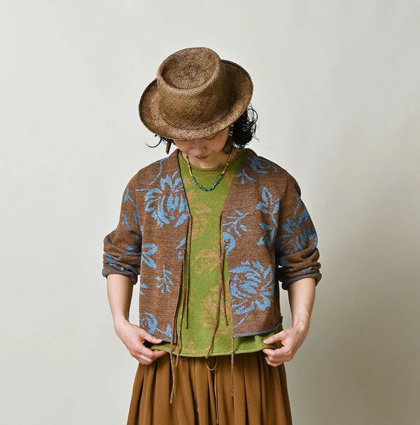 45R Lei Aloha Jacquard Cardigan