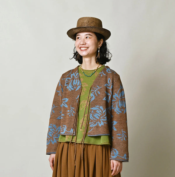 45R Lei Aloha Jacquard Cardigan