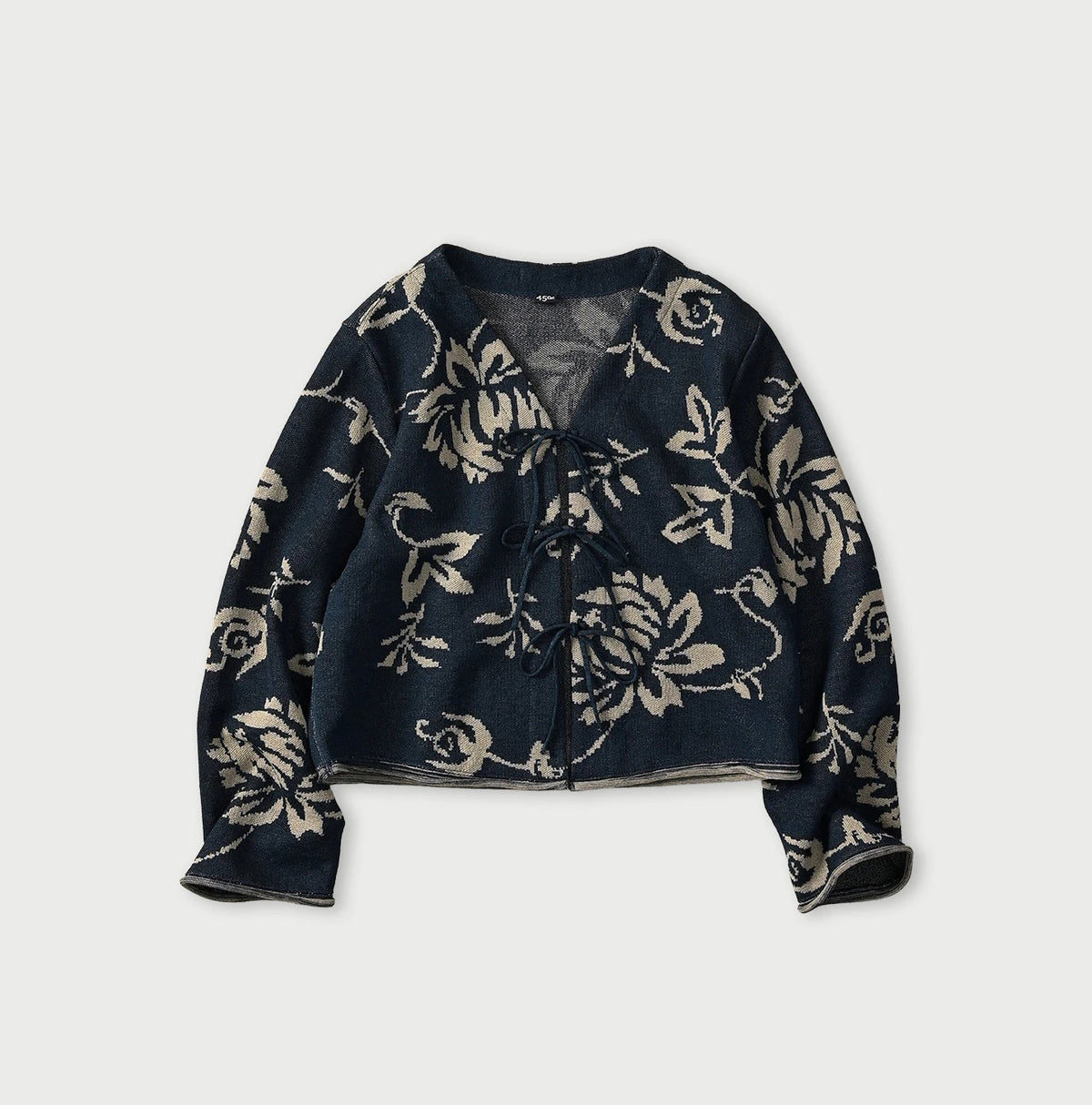 45R Indigo Lei Aloha Jacquard Cardigan