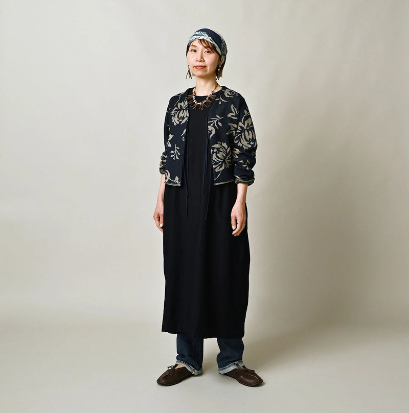 45R Indigo Lei Aloha Jacquard Cardigan - Image 2