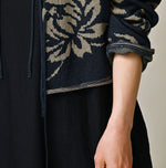 45R Indigo Lei Aloha Jacquard Cardigan