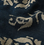 45R Indigo Lei Aloha Jacquard Cardigan
