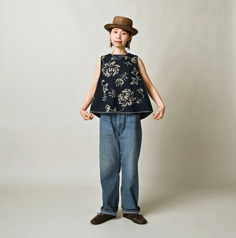 45R Indigo Lei Aloha Jacquard Camisole - Image 2